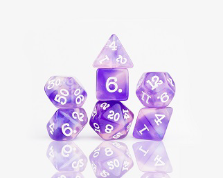 Sirius Dice 7 Die Set: OPAL GLAZE PURPLE GLAZE 