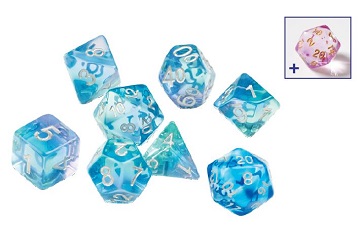 Sirius Dice 7 Die Set: Semi-Translucent - Emerald Waters 