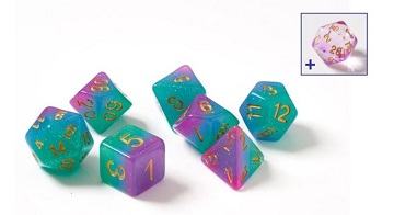 Sirius Dice 7 Die Set: Semi-Translucent: Northern Lights 