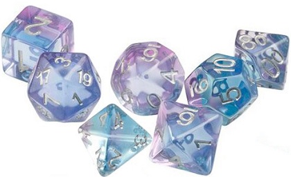 Sirius Dice 7 Die Set: Semi-Translucent - Ocean Blue 