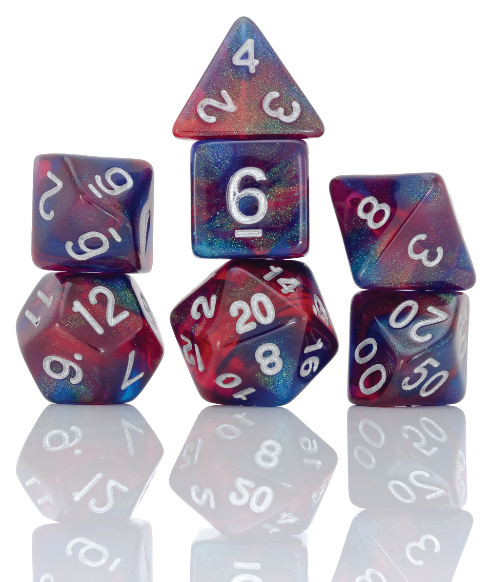 Sirius Dice 7 Die Set: Summer Berries Purple/Pink 