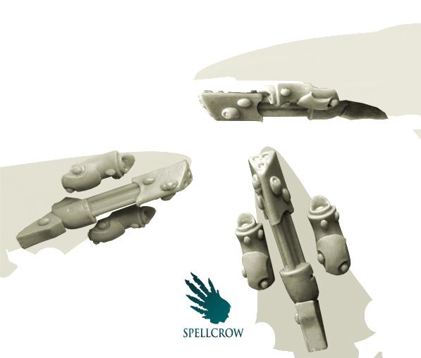 Spellcrow Conversion Bits: Space Elves Gattling Lasers for bikes 