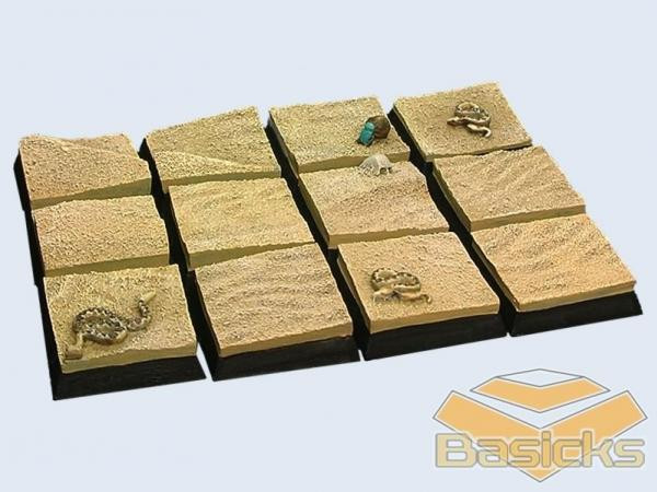 Basicks Bases: Desert: Square 20mm 
