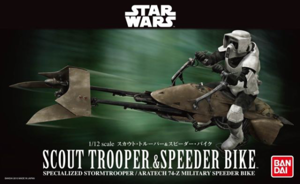 Star Wars Bandai Model Kit: 1/12 Scout Trooper & Speeder Bike 