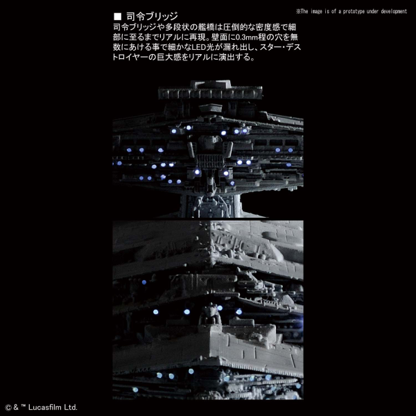 Star Wars Bandai Model Kit: 1/5000 STAR DESTROYER [LIGHTING MODEL] FIRST PRODUCTION LIMITED 