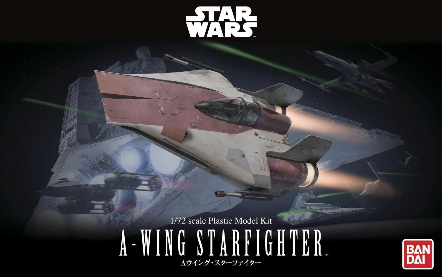 Star Wars Bandai Model Kit: A-Wing Starfighter (1/72) 
