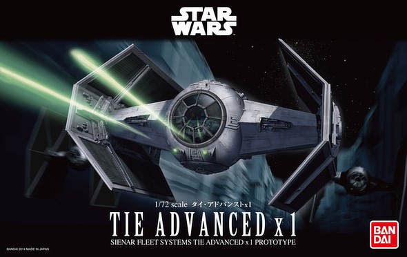 Star Wars Bandai Model Kit: Tie Advanced x1 (1/72) 