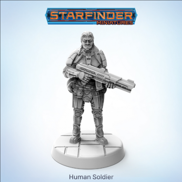 Starfinder Masterclass Miniatures: Human Soldier 