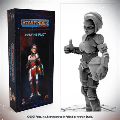 Starfinder: Miniatures- Halfling Pilot (DAMAGED BOX) 