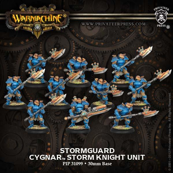 Warmachine: Cygnar (31099): Stormguard Storm Knight Unit (Plastic) 