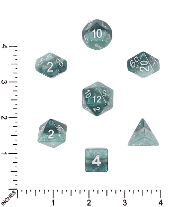 Supernova Dice: 7 Piece Set: Adamantine 