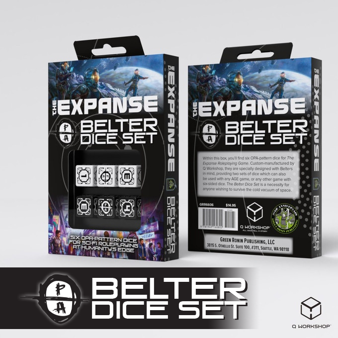 THE EXPANSE ROLEPLAYING GAME: CUSTOM BELTER DICE SET 