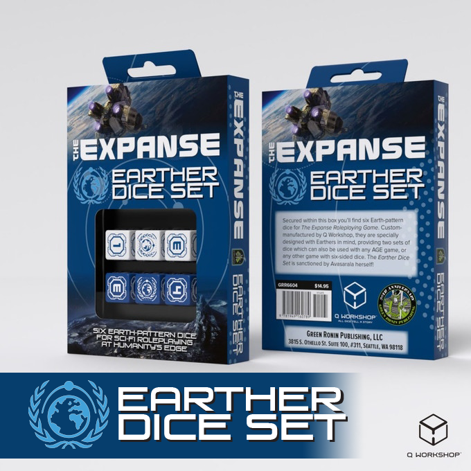THE EXPANSE ROLEPLAYING GAME: CUSTOM EARTHER DICE SET 