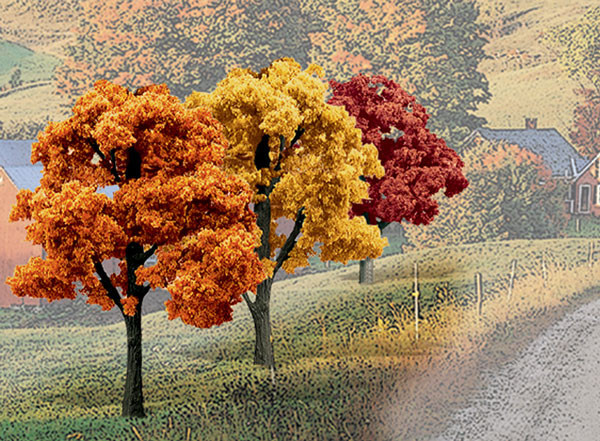 Woodland Scenics: Ready Made Trees: Deciduous Fall- 23 Trees 