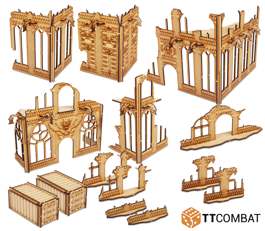 TT Combat Terrain: Sci-fi Scenics - City Quadratum Ruins 