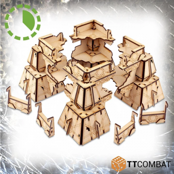 TT Combat Terrain: Sci-fi Scenics - Cyber Ruined Relay Hub 