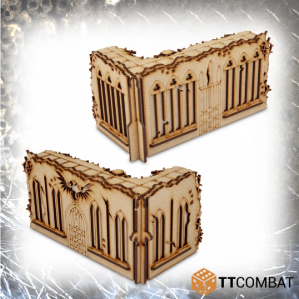 TT Combat Terrain: Sci-fi Scenics - Municipium Sector Small Corner Ruins 