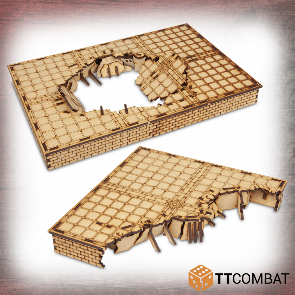 TT Combat Terrain: Streets of Venice- Large Ruined Streets 