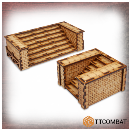 TT Combat Terrain: Streets of Venice- Raised Street Stairs 
