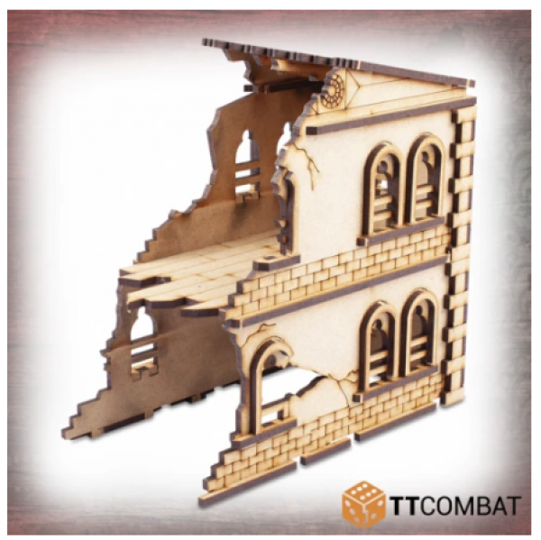 TT Combat Terrain: Streets of Venice- Ruined Modular Casa Doppia Perina 