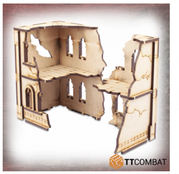TT Combat Terrain: Streets of Venice- Ruined Modular Casa Doppia Quieta 