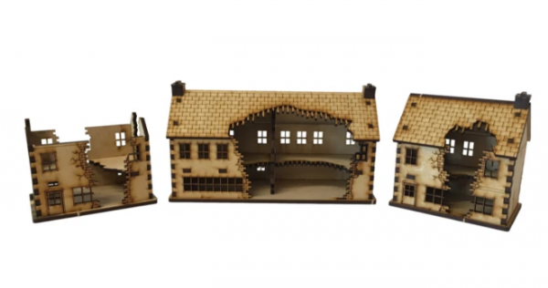 TT Combat Terrain: World War Scenics - Ruined Shops Set 