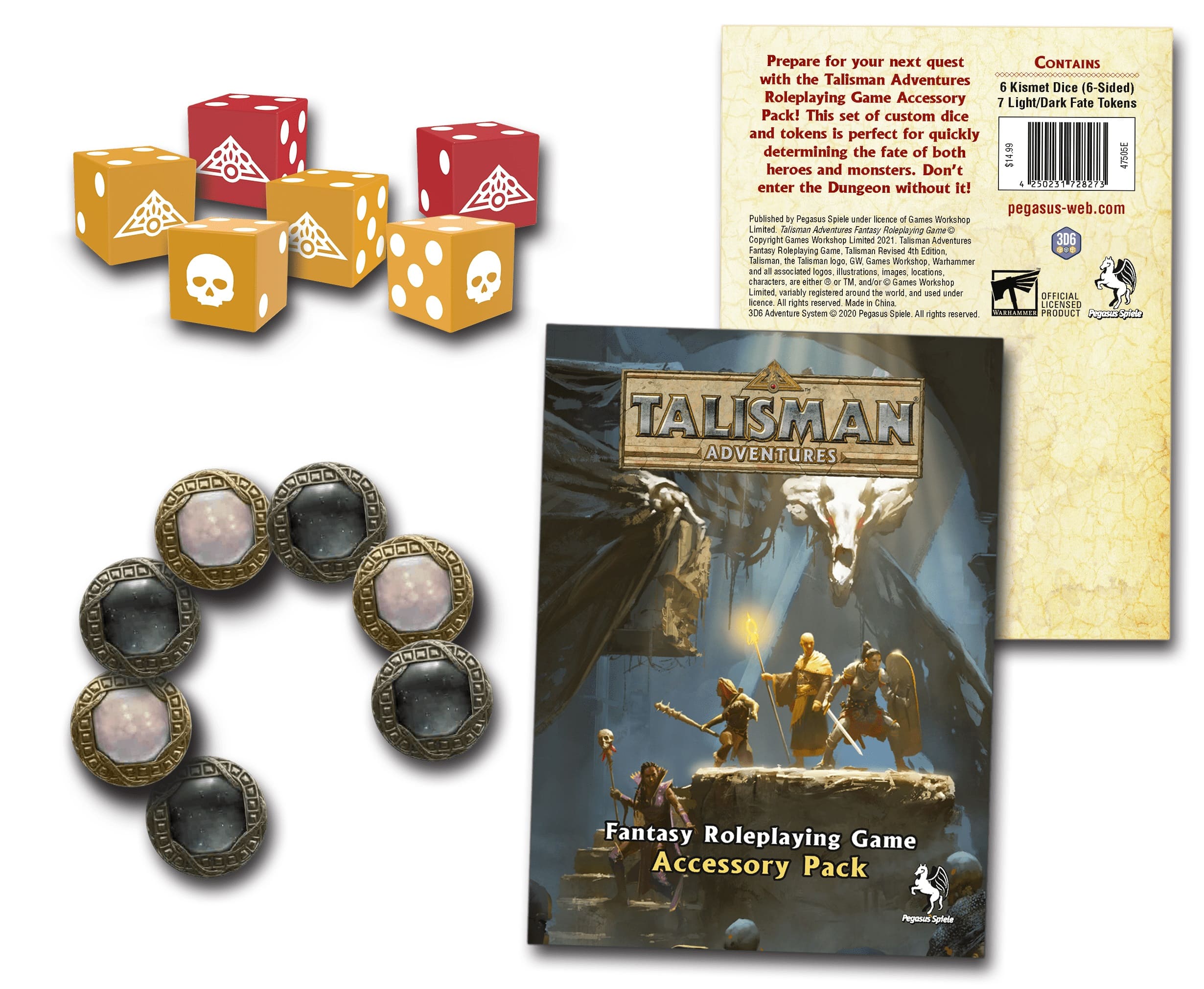 Talisman Adventures RPG: Accessory Pack: Dice and Tokens 