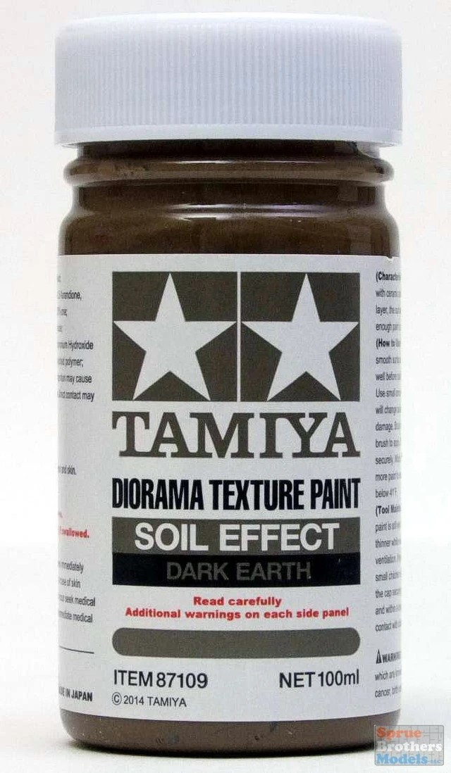 Tamiya Diorama Texture Paint: Soil Effect Dark Earth (100ml)  