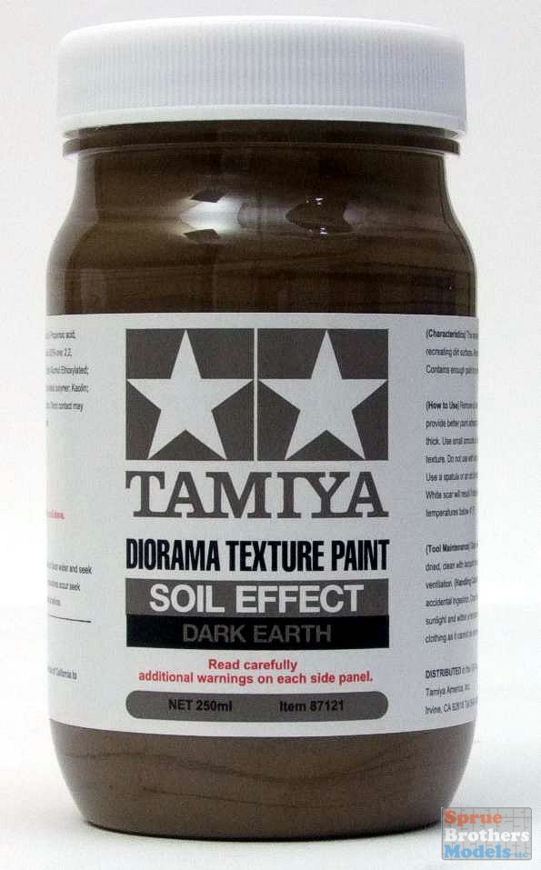 Tamiya Diorama Texture Paint: Soil Effect Dark Earth (250ml) 