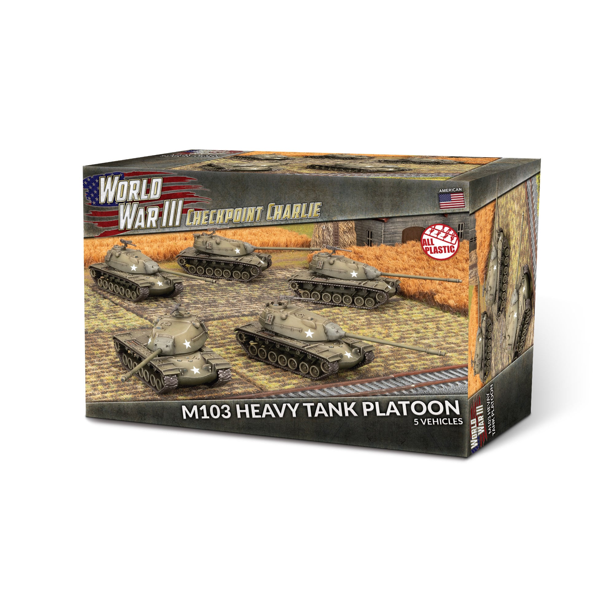 Team Yankee: Checkpoint Charlie: American: M103 Heavy Tank Platoon (Plastic x5) 