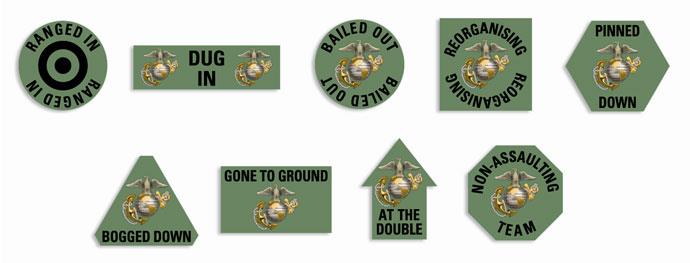 Team Yankee American: US Marines Token Set 