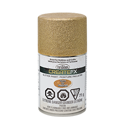 Testors CreateFX Spray: Glitter Gold 