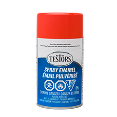 Testors Enamel Spray- Gloss: Competition Orange 
