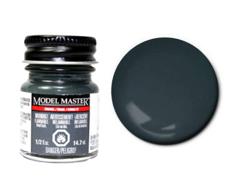 Testors Model Masters Enamel Paints- Semi Gloss Dunkelblaugrau KMS 