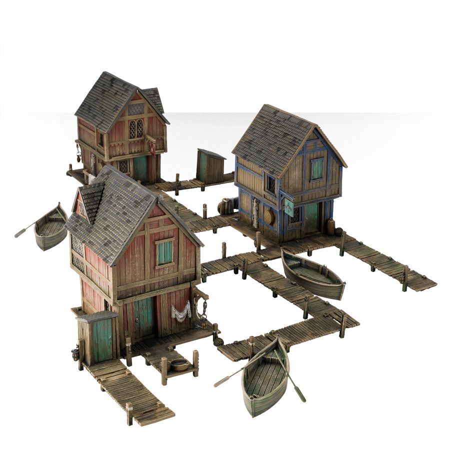 The Hobbit Strategy Battle Game: Lake-town House  [3 Pack Bundle] 