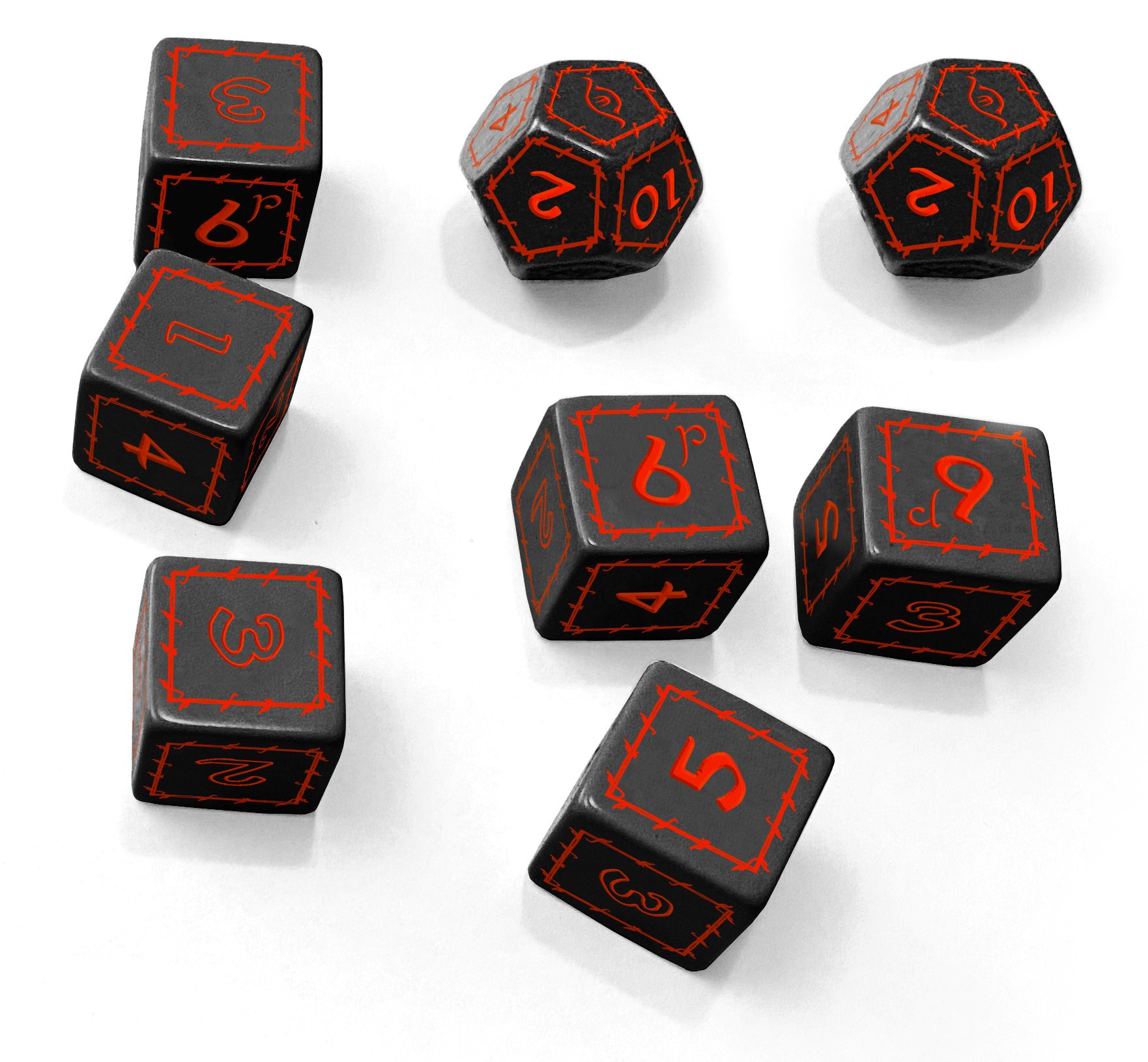 The One Ring: Dice Set (Black)  