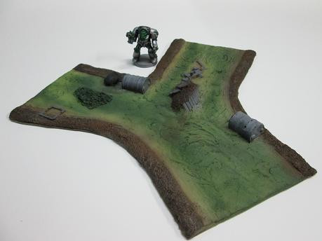 JR Miniatures: 28mm Finished Terrain: Toxic Wasteland River (8 Y Extension) 