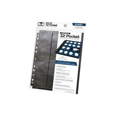 Ultimate Guard: 32 Mini Pocket Standard Binder Pages: Black (10) 