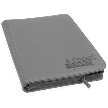 Ultimate Guard: 8 Pocket Quadrow Zipfolio XenoSkin: Grey 