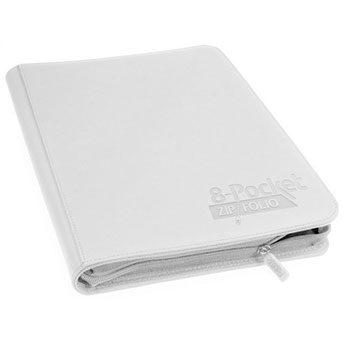 Ultimate Guard: 8 Pocket Quadrow Zipfolio XenoSkin: White 