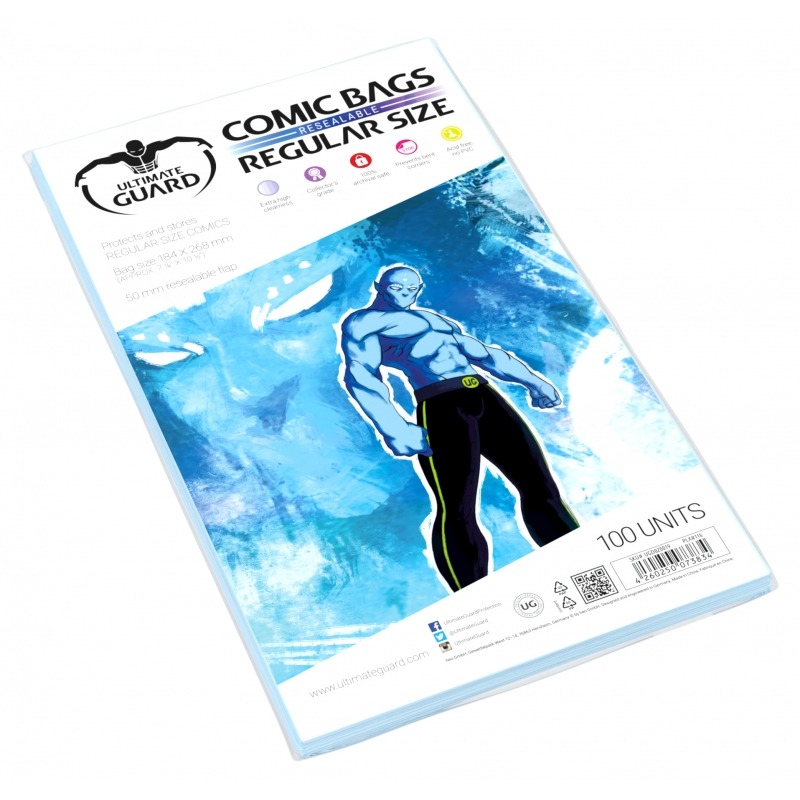 Ultimate Guard: Comic Bags Resealable Regular size (100CT) 