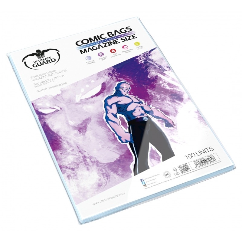 Ultimate Guard: Comic Bags Resealable magazine size (100CT) 