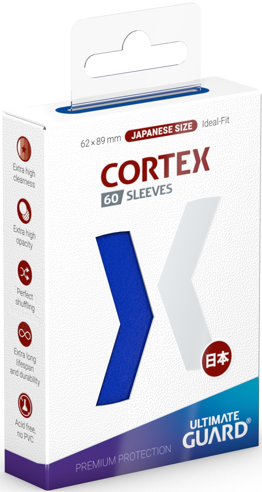 Ultimate Guard: Cortex Japanese Glossy Sleeves: Blue (60ct) 