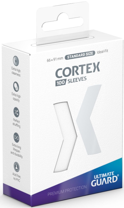 Ultimate Guard: Cortex: Standard Glossy Sleeves: White (100ct) 