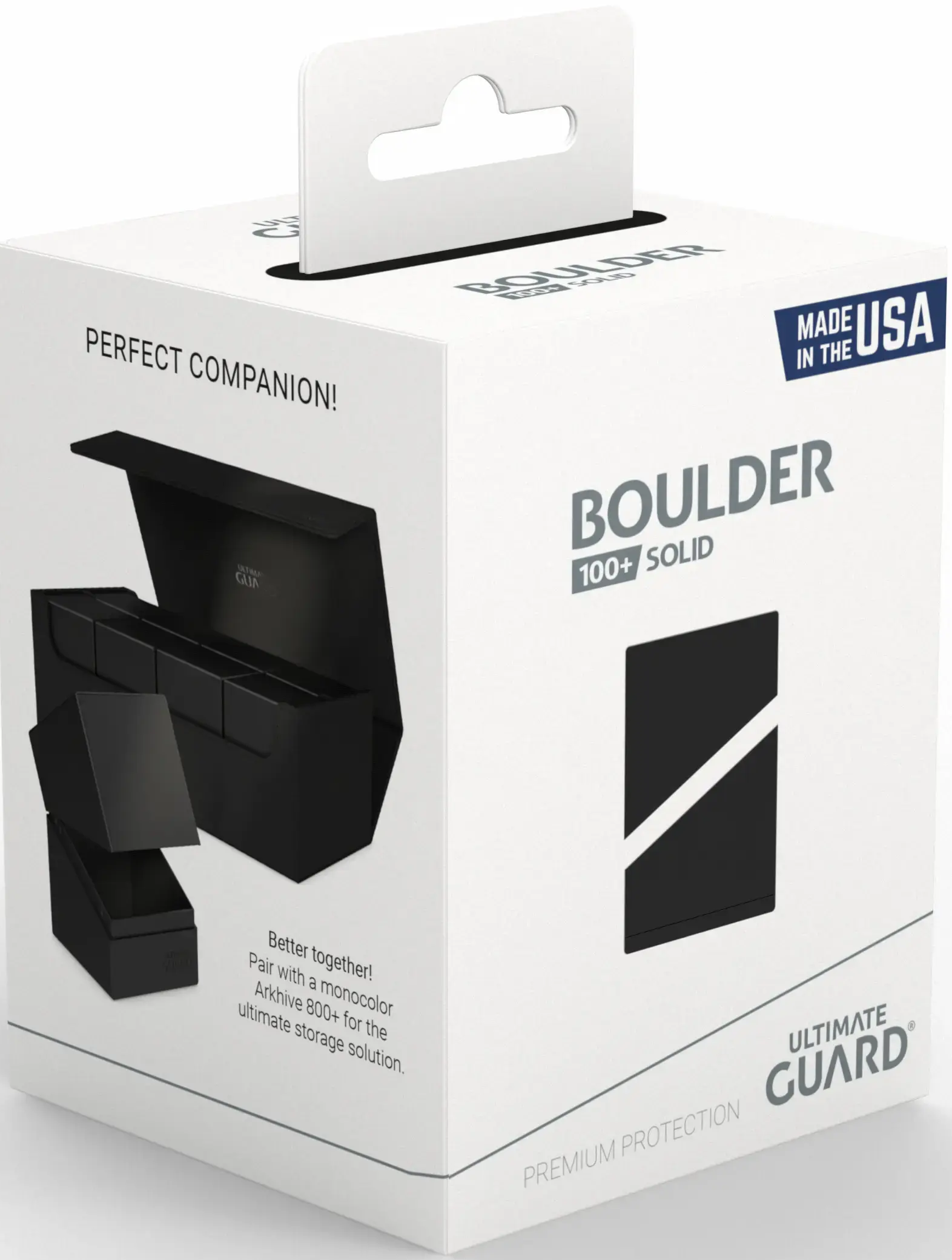 Ultimate Guard: Deck Case Boulder 100+: Solid Black 