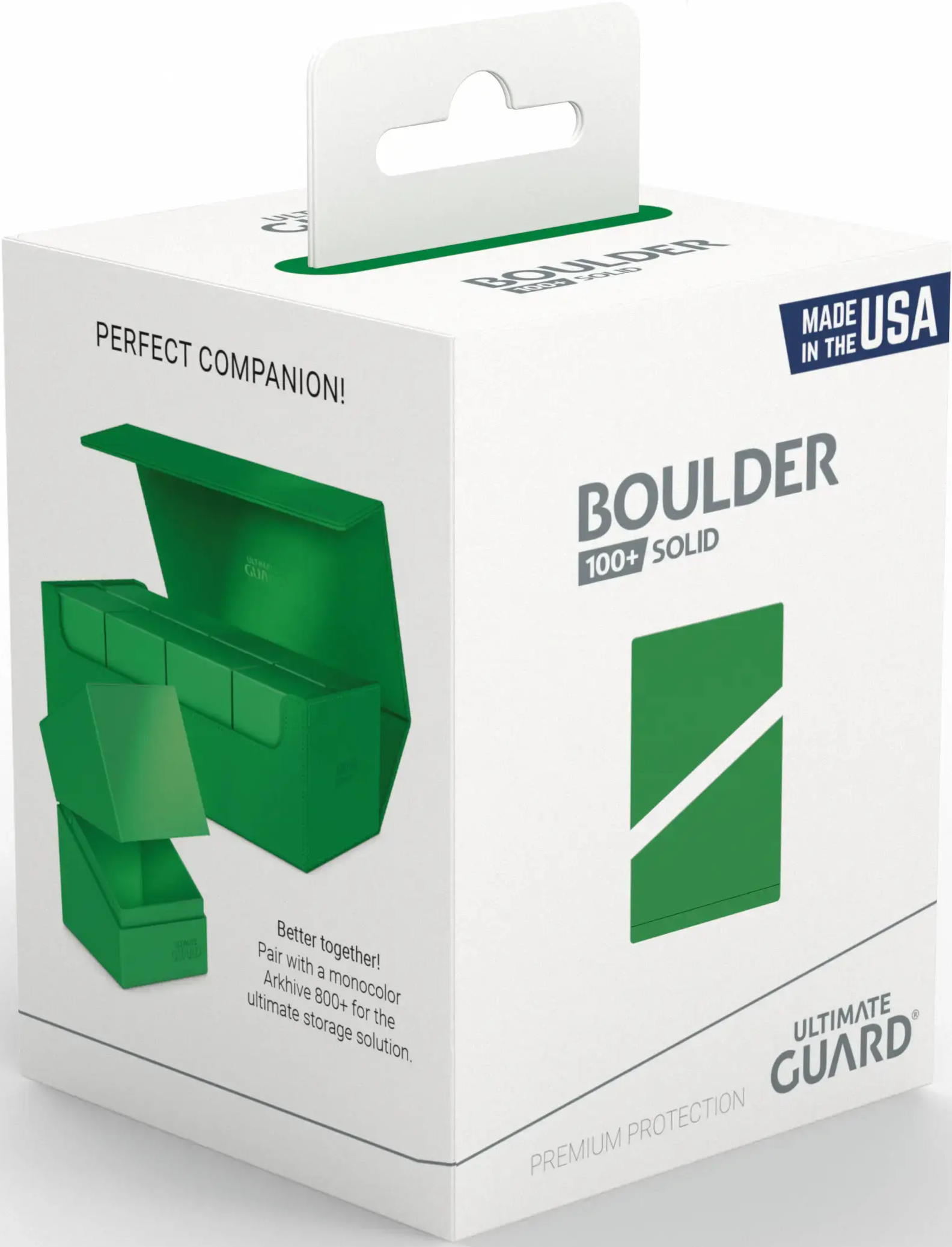 Ultimate Guard: Deck Case Boulder 100+: Solid Green 