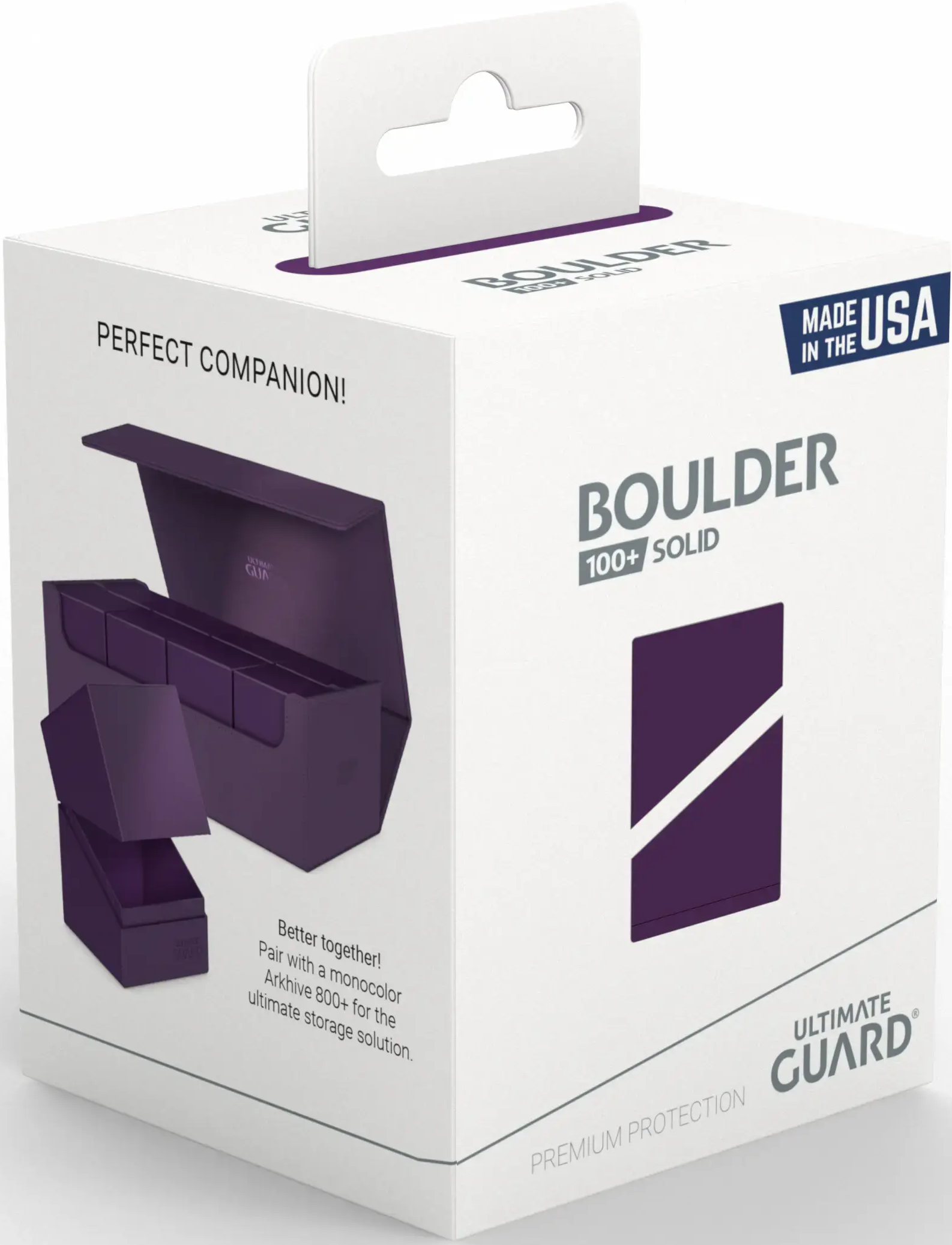 Ultimate Guard: Deck Case Boulder 100+: Solid Purple 