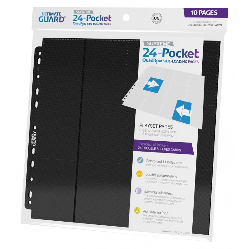 Ultimate Guard:  Pages: Side Load 24-Pocket - Black (10) 