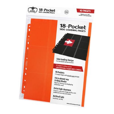 Ultimate Guard:  Side Load 18-Pocket Pages: Orange 