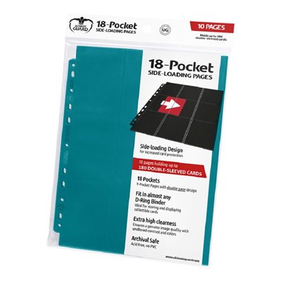 Ultimate Guard:  Side Load 18-Pocket Pages: Petrol Blue 